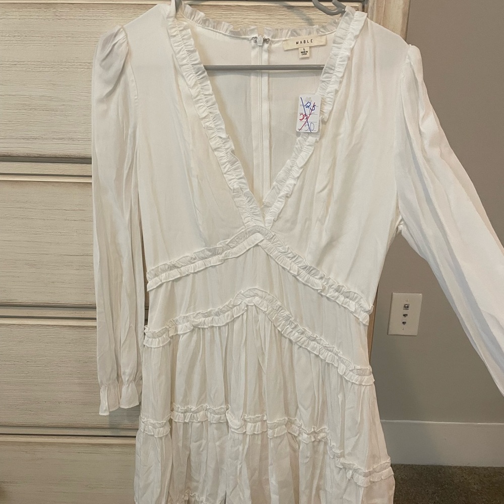 Long sleeve white dress